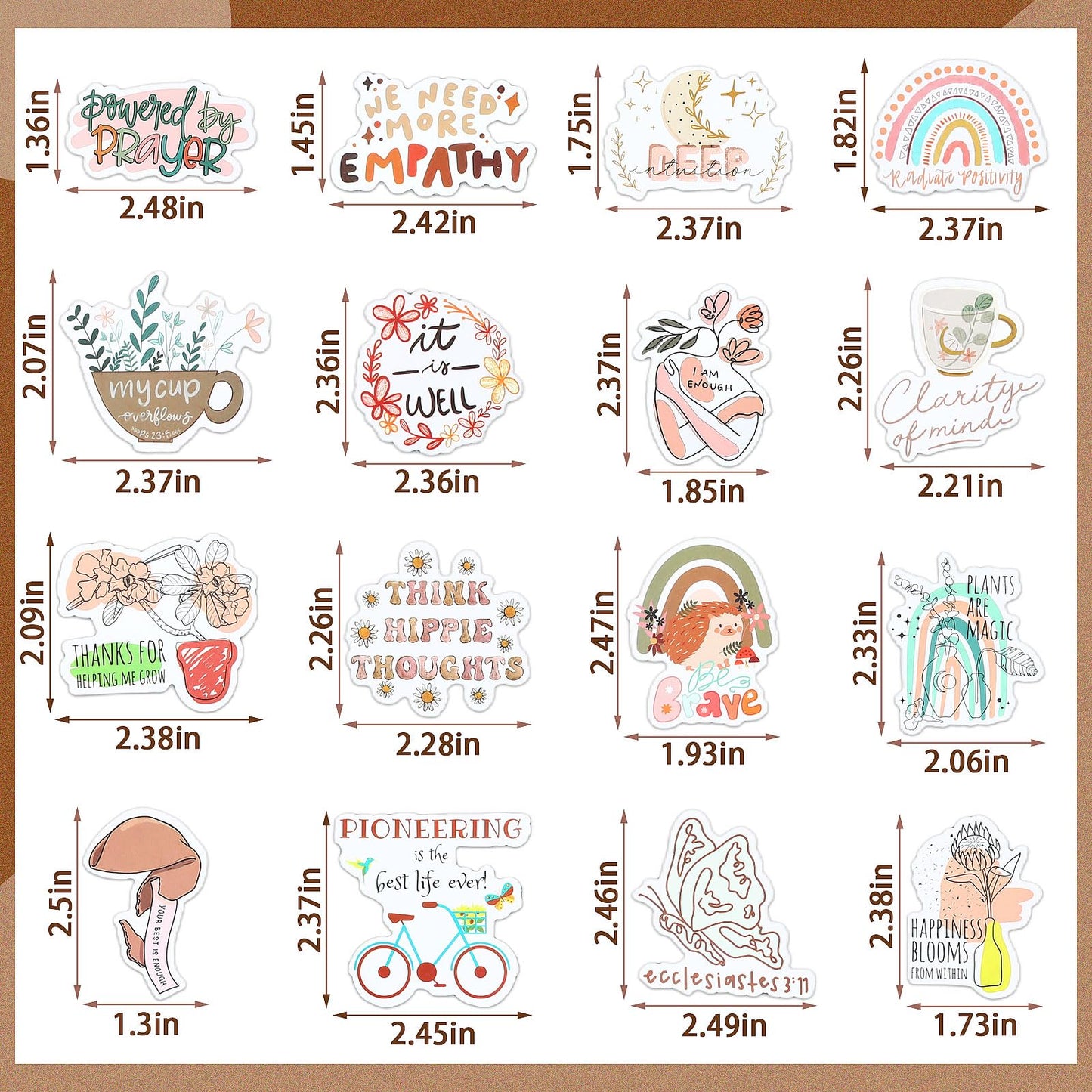 Bible Verse Stickers, Inspirational Christian, Boho Bible Prayer Board, Religious Faith Phrase Stickers Study Supplies for Journaling Scrapbook,Amazon Is Banned,415-10303-I