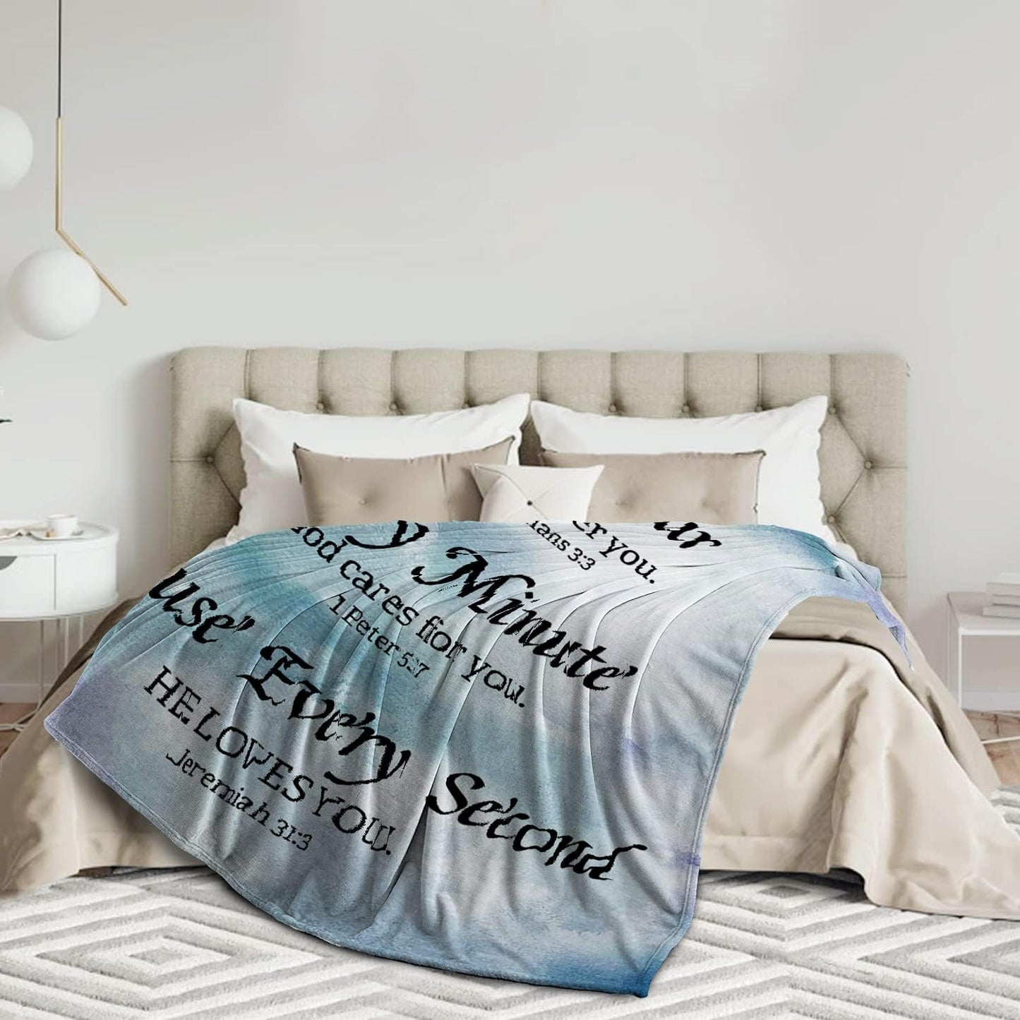 Christian Gifts for Women Friend Faith Inspirational Quotes Blanket Religious Bible Verse Throw Blanket Birthday Gifts for Women Blankets 60X50 In