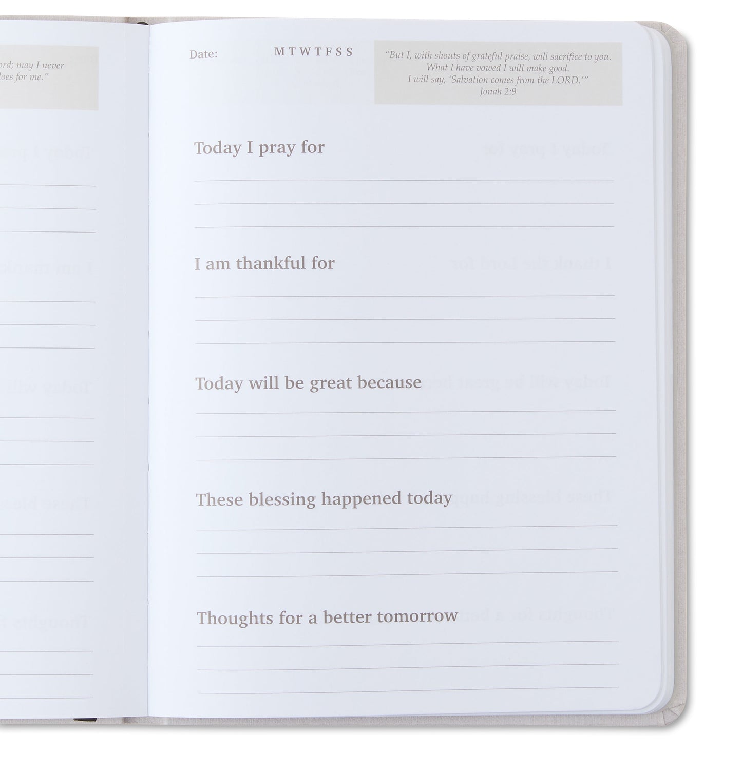 (3 Pack) Prayer & Gratitude Journal, Gray, 6" X 8", 192 Ruled Pages