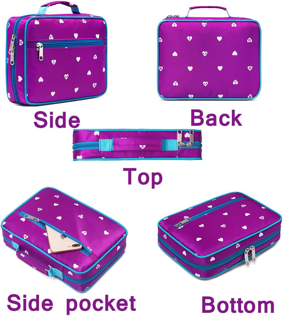 Kids Bible Covers for Girls Adventure Study Bible Carrying Case Carrier Purple C