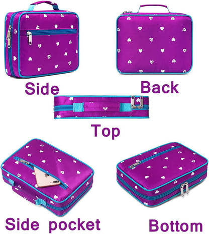 Kids Bible Covers for Girls Adventure Study Bible Carrying Case Carrier Purple C