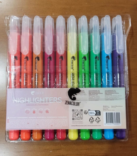 Bible Highlighters No Bleed -Pack of 10 Soft Wax Gel Highlighters,V