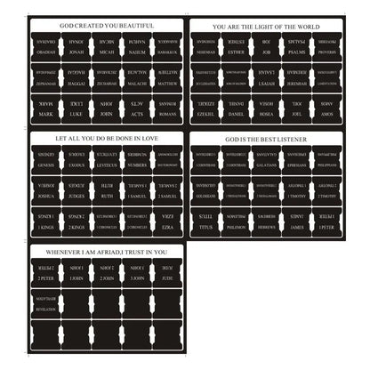 5 Sheets(75Pcs) Bible Tabs Large Print and Easy-To-Read Bible Journaling Supplies Self-Adhesive Index Label Sticker Stationery