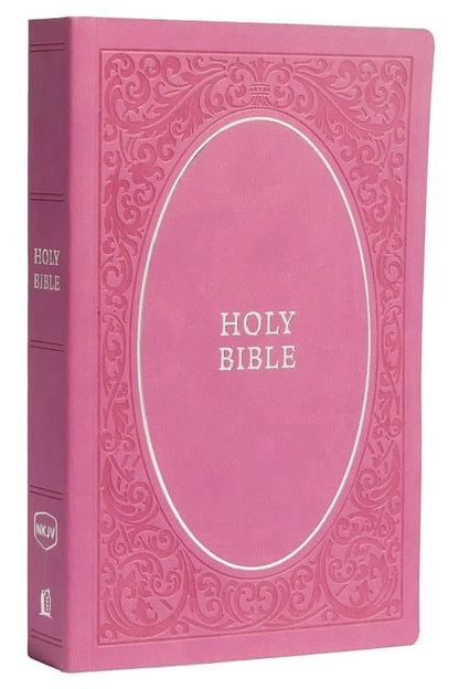 NKJV, Holy Bible, Soft Touch Edition, Imitation Leather, Pink, 7.5-Point Comfort Print