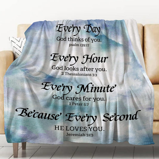 Christian Gifts for Women Friend Faith Inspirational Quotes Blanket Religious Bible Verse Throw Blanket Birthday Gifts for Women Blankets 60X50 In