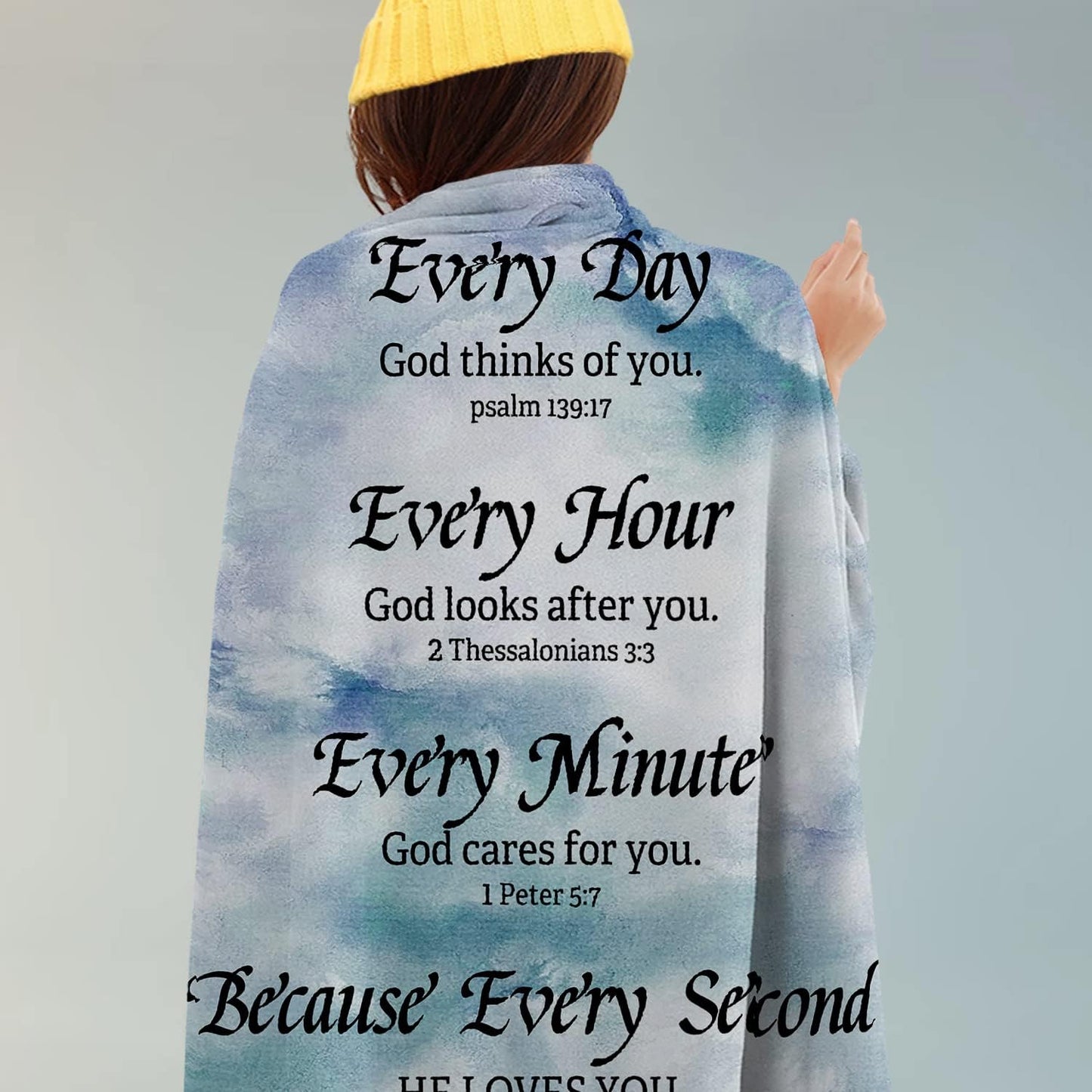 Christian Gifts for Women Friend Faith Inspirational Quotes Blanket Religious Bible Verse Throw Blanket Birthday Gifts for Women Blankets 60X50 In
