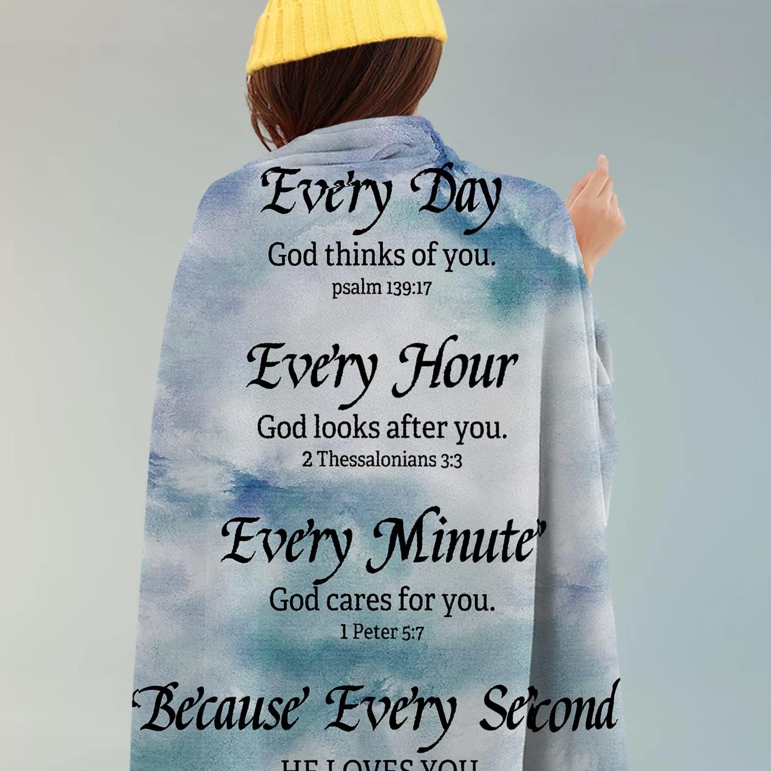Christian Gifts for Women Friend Faith Inspirational Quotes Blanket Religious Bible Verse Throw Blanket Birthday Gifts for Women Blankets 60X50 In